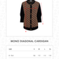 Mono Diagonal Cardigan - Black Choco