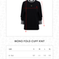 Mono Fold Cuff Knit - Black Choco