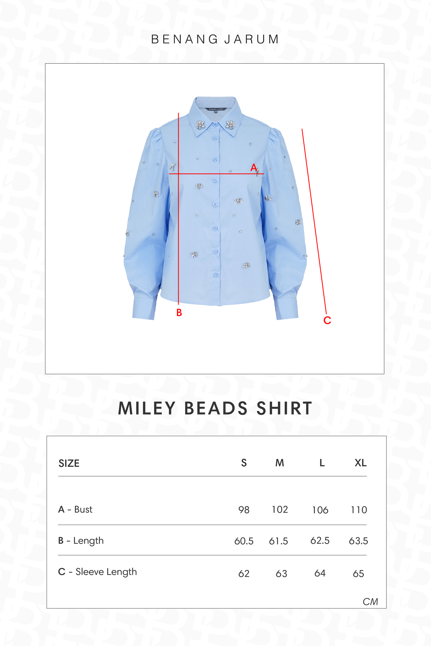 Miley Beads Shirt - Blue