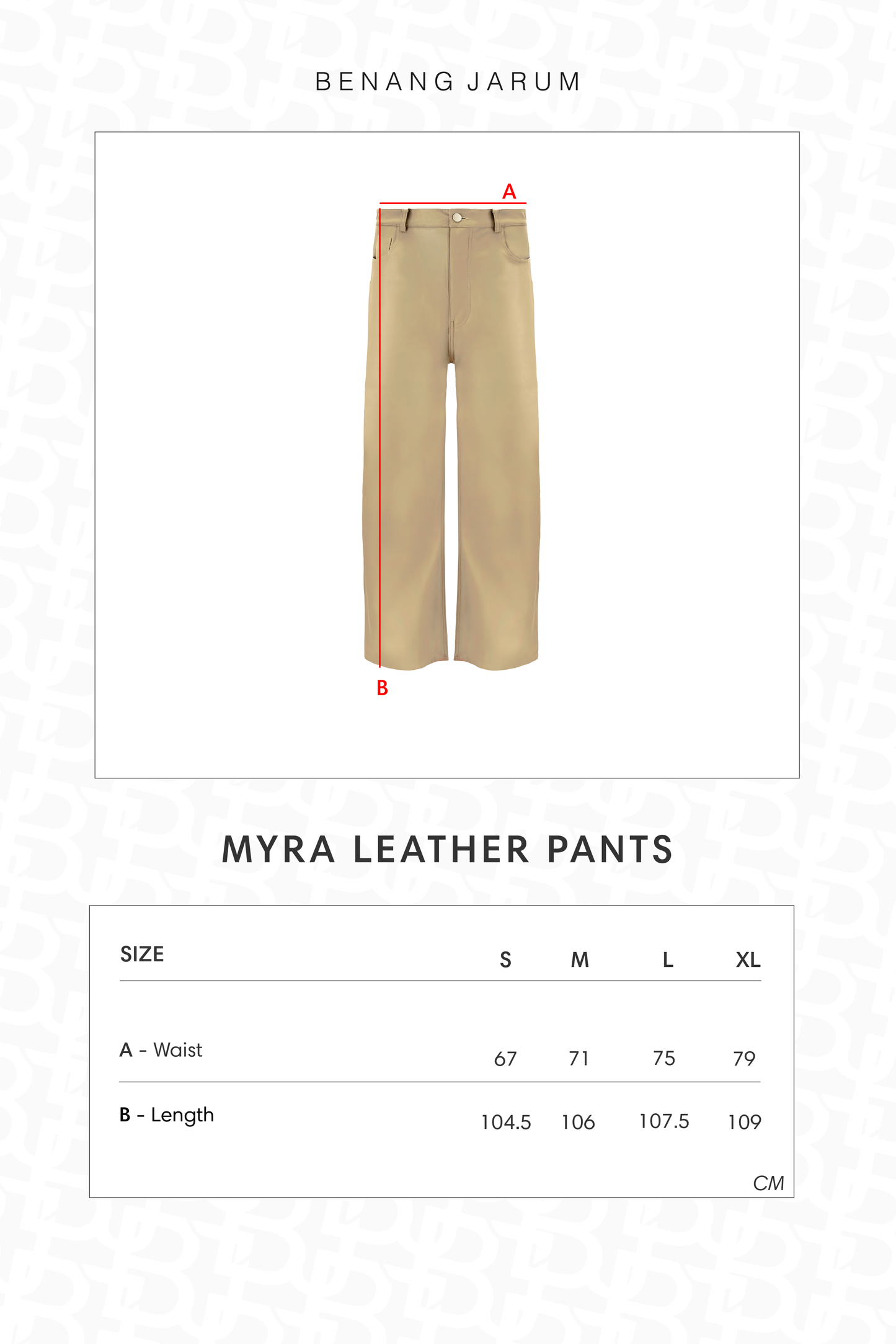 Myra Leather Pants - Khaki