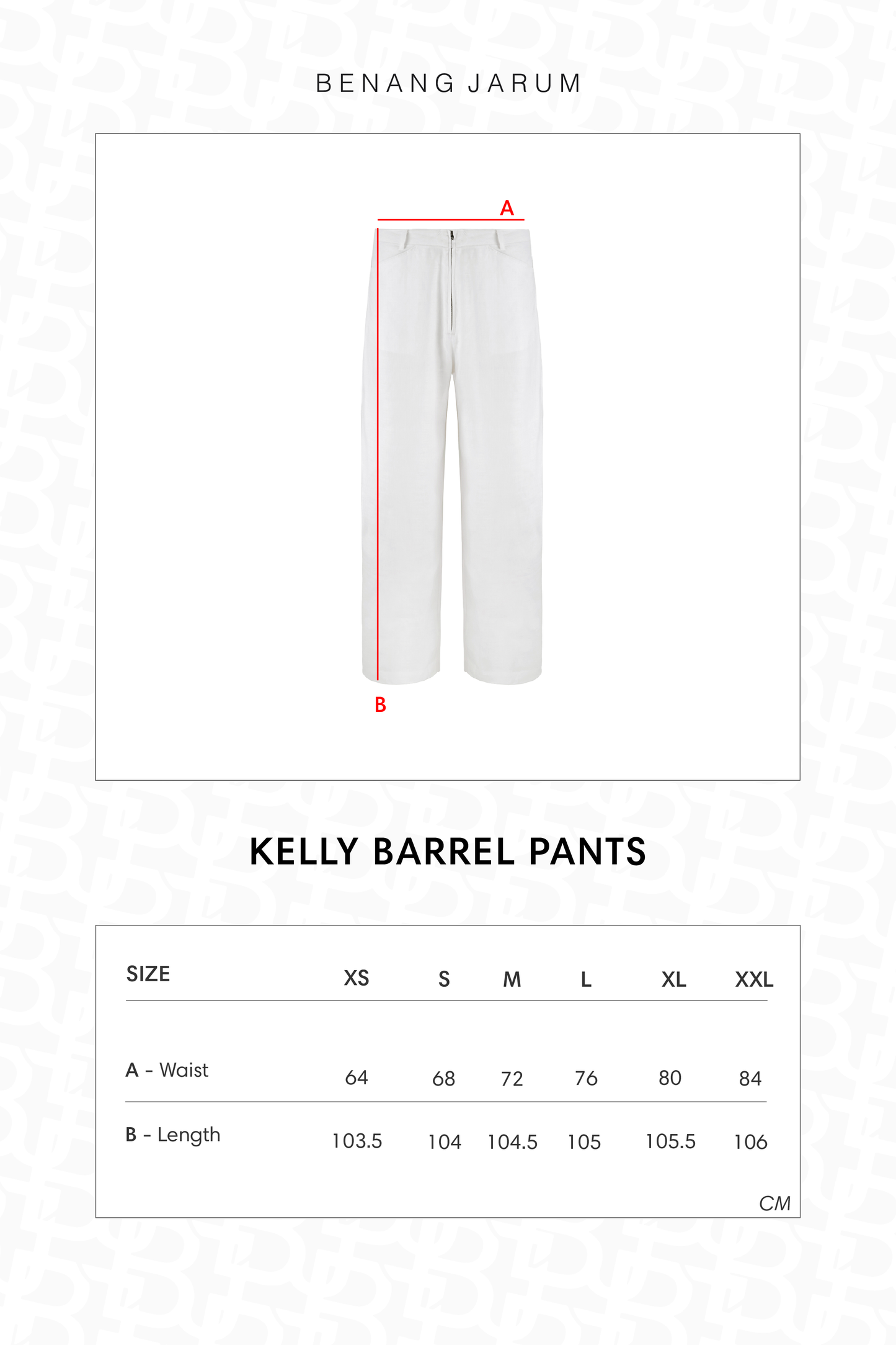 Kelly Barrel Pants - White