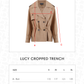 Lucy Cropped Trench - Khaki