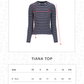 Tiana Top - Navy/White