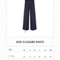 Side Closure Pants - Navy