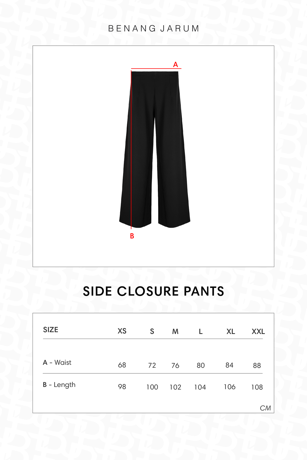 Side Closure Pants - Black