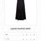 Louise Pleated Skirt - Black