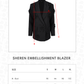 Sheren Embellishment Blazer - Black