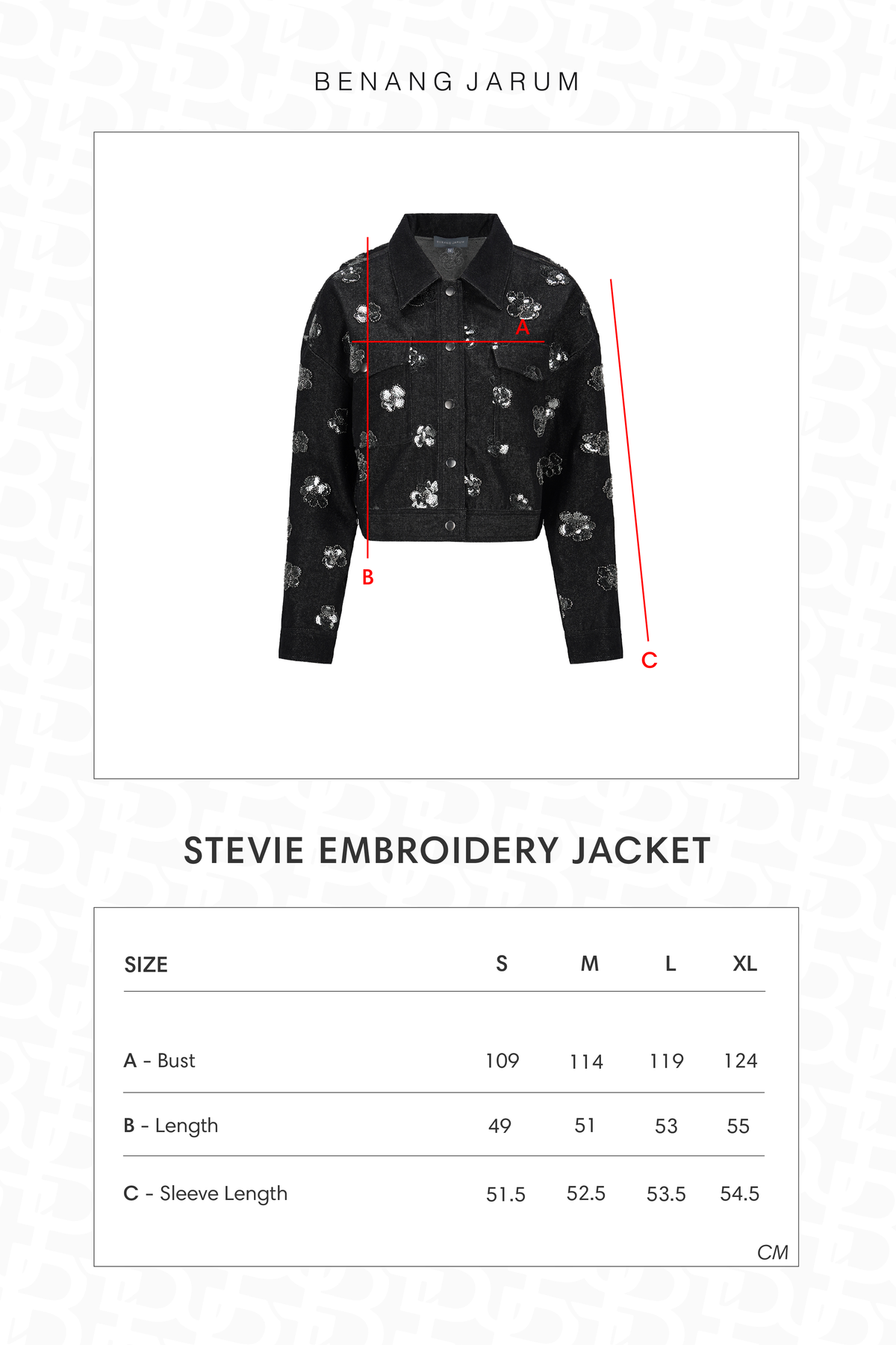 Stevie Embroidery Jacket - Black