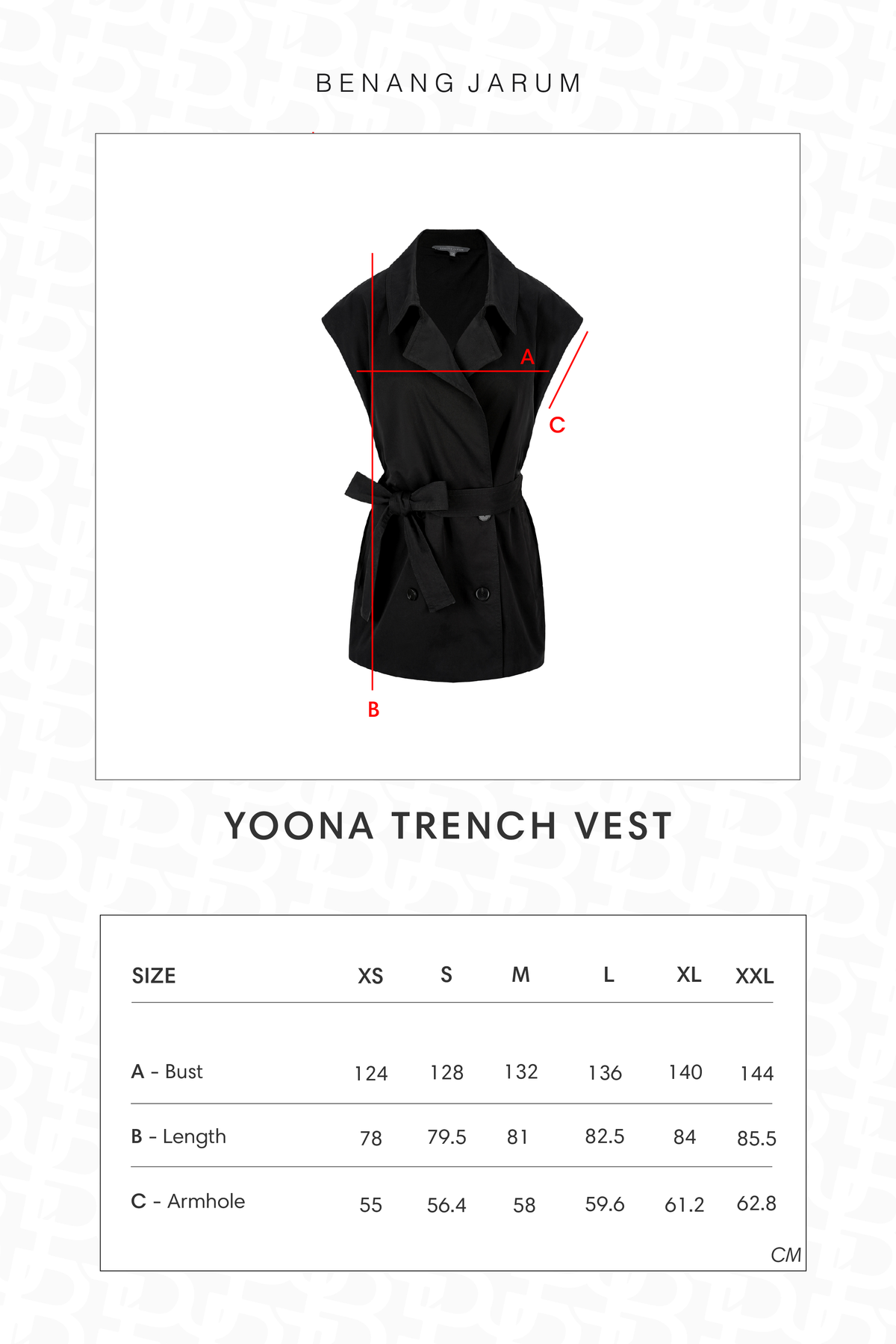 Yoona Trench Vest - Black