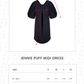 Jennie Puff Midi Dress - Navy