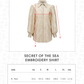 Secret Of The Sea Embroidery Shirt - Sand