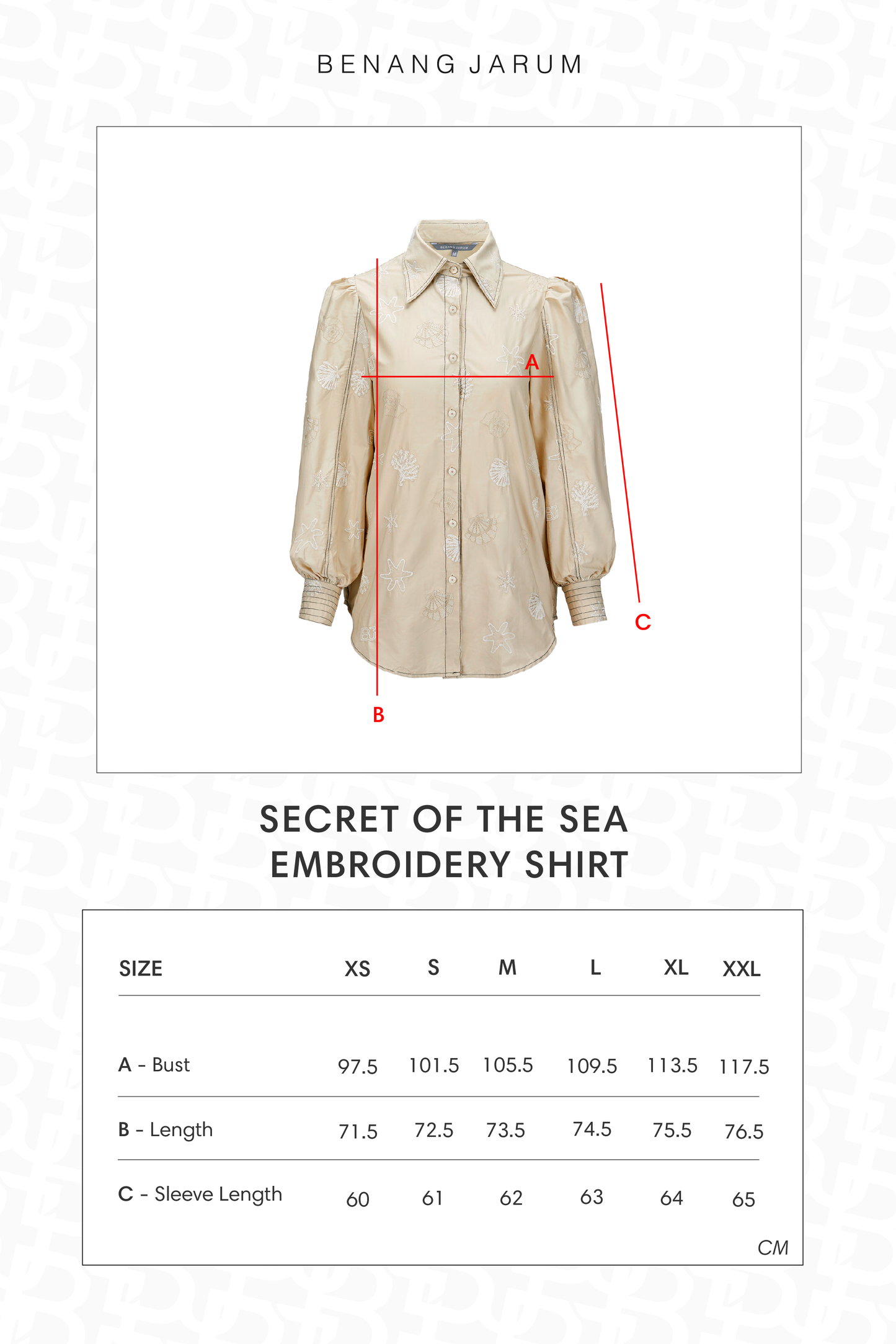 Secret Of The Sea Embroidery Shirt - Sand