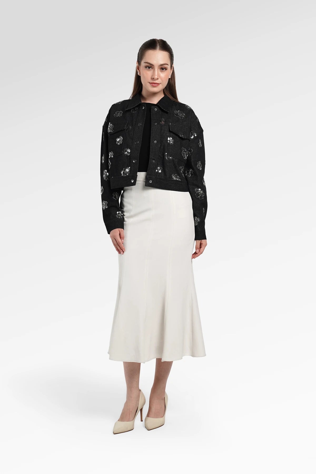 Stevie Embroidery Jacket - Black