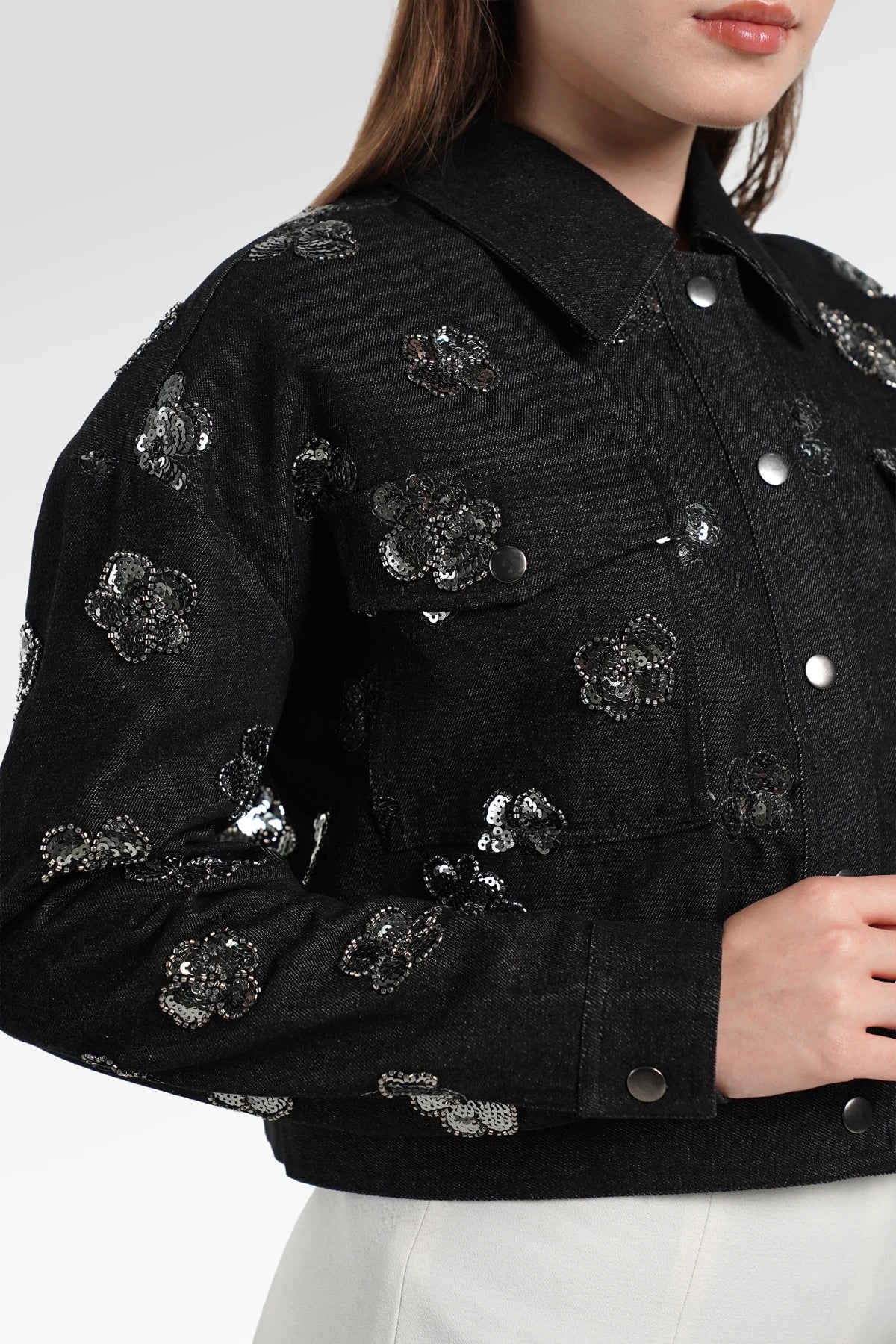 Stevie Embroidery Jacket - Black