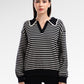 Stripes Knit Sweater - Black/Ivory