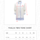 Thalia Two Tone Shirt - White