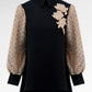 The Monogram Back Pleated Blouse - Black Choco