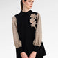 The Monogram Back Pleated Blouse - Black Choco