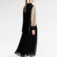 The Monogram Back Pleated Blouse - Black Choco