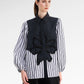 The Monogram Embroidery Beads Shirt - Black Choco