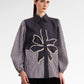 The Monogram Embroidery Beads Shirt - Choco