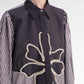 The Monogram Embroidery Beads Shirt - Choco