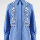 The Monogram Embroidery Shirt - Timeless Blue