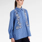 The Monogram Embroidery Shirt - Timeless Blue