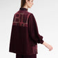 The Monogram Lace Embroidery Shirt - Berry