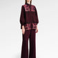 The Monogram Lace Embroidery Shirt - Berry