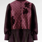 The Monogram Peplum Shirt - Berry