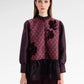 The Monogram Peplum Shirt - Berry