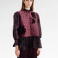 The Monogram Peplum Shirt - Berry