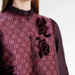 The Monogram Peplum Shirt - Berry