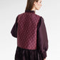 The Monogram Peplum Shirt - Berry
