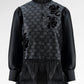 The Monogram Peplum Shirt - Black