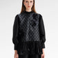 The Monogram Peplum Shirt - Black