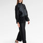 The Monogram Peplum Shirt - Black