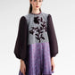 The Monogram Pleated Tunic - Maroon Blue