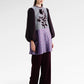 The Monogram Pleated Tunic - Maroon Blue