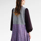 The Monogram Pleated Tunic - Maroon Blue