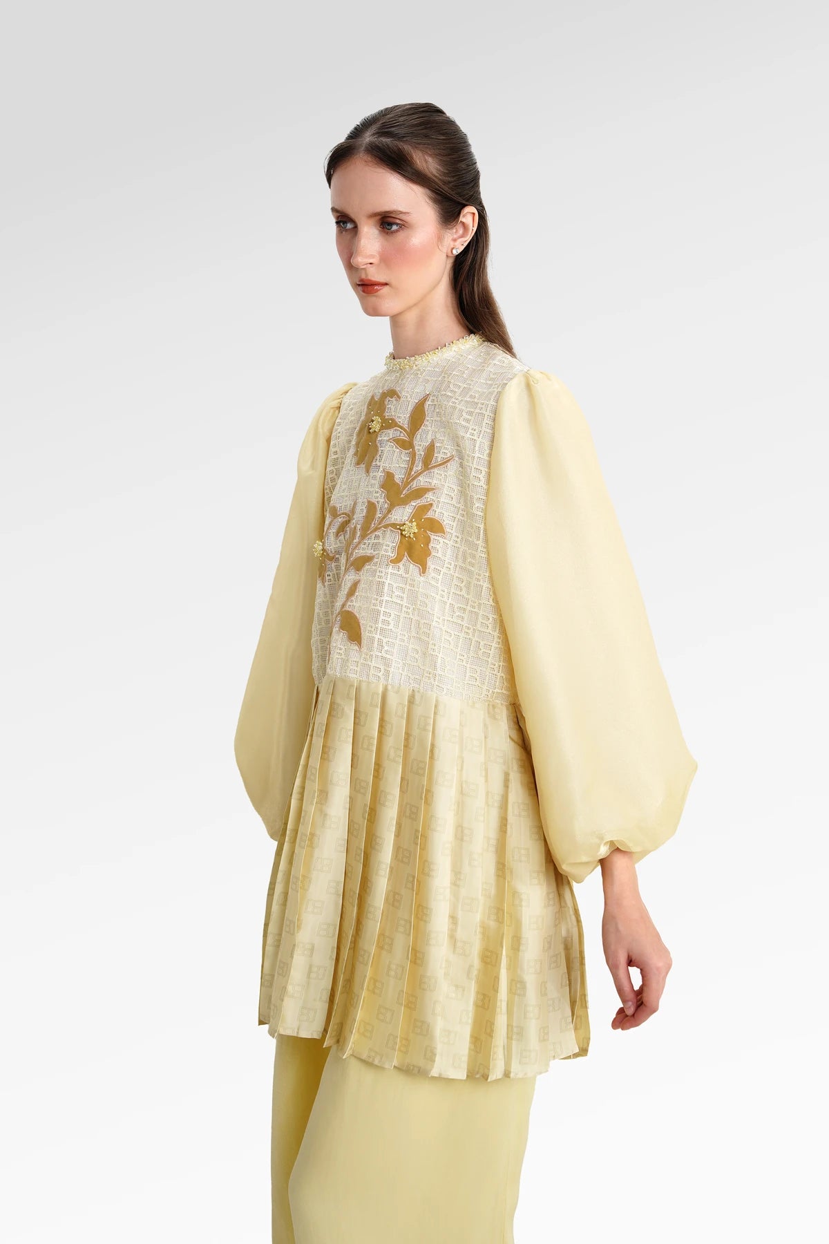 The Monogram Pleated Tunic - Yuzu