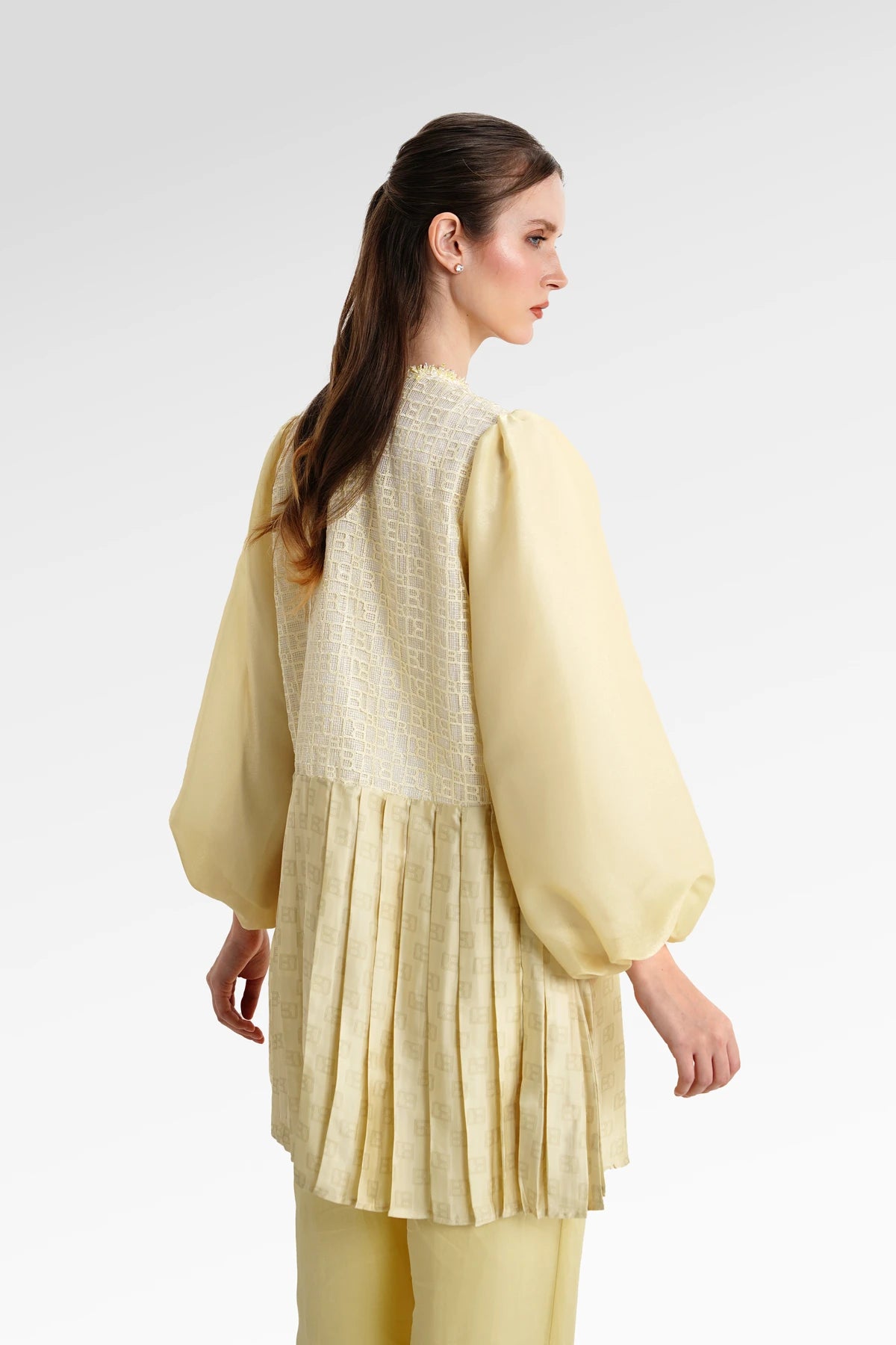 The Monogram Pleated Tunic - Yuzu