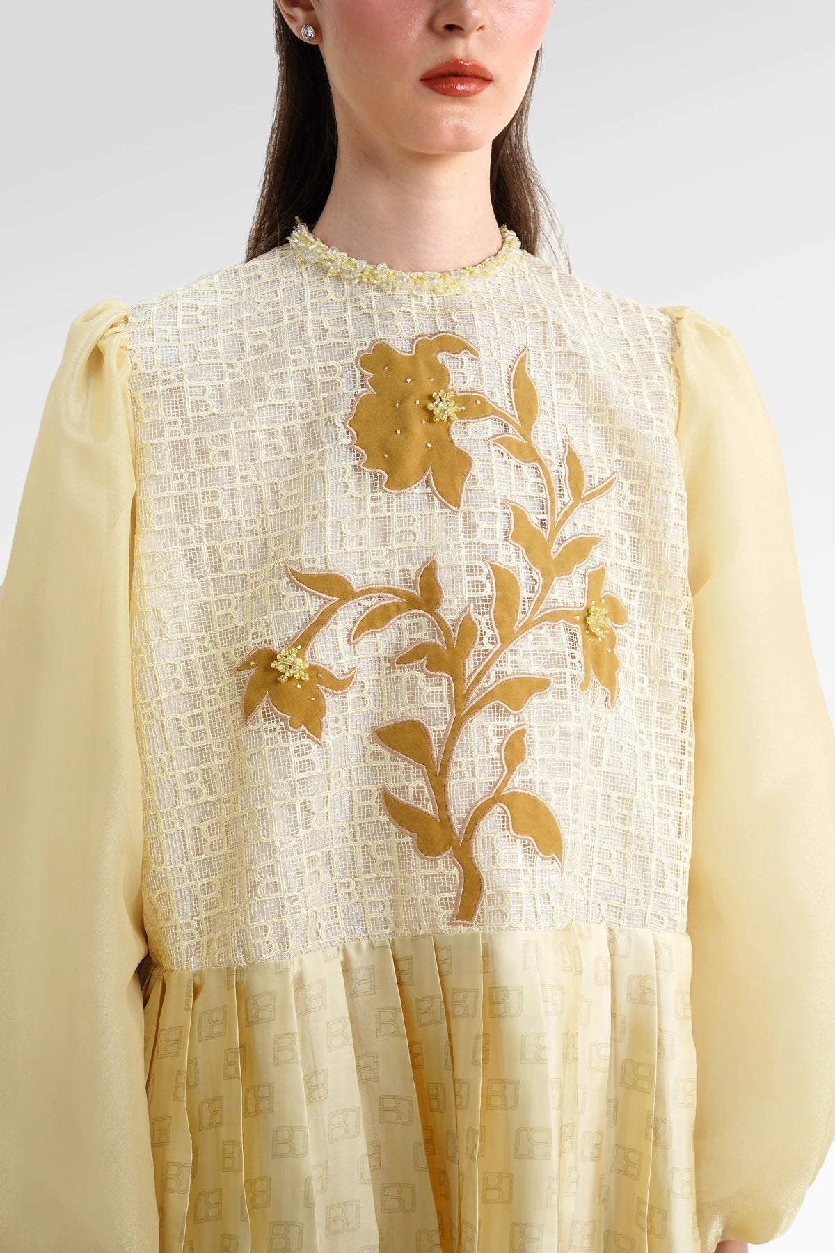 The Monogram Pleated Tunic - Yuzu