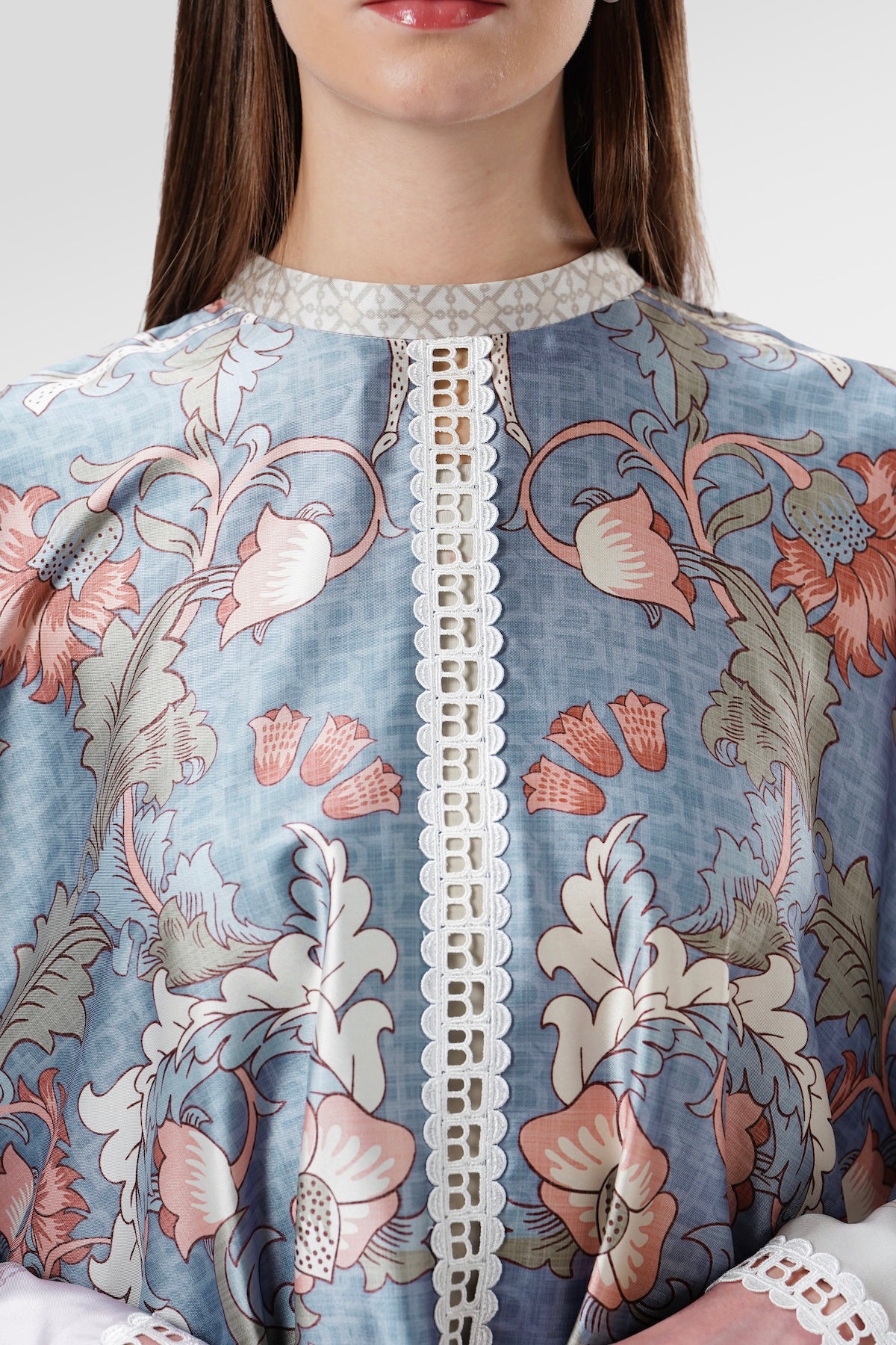The Regal Batwing Blouse - Ciel