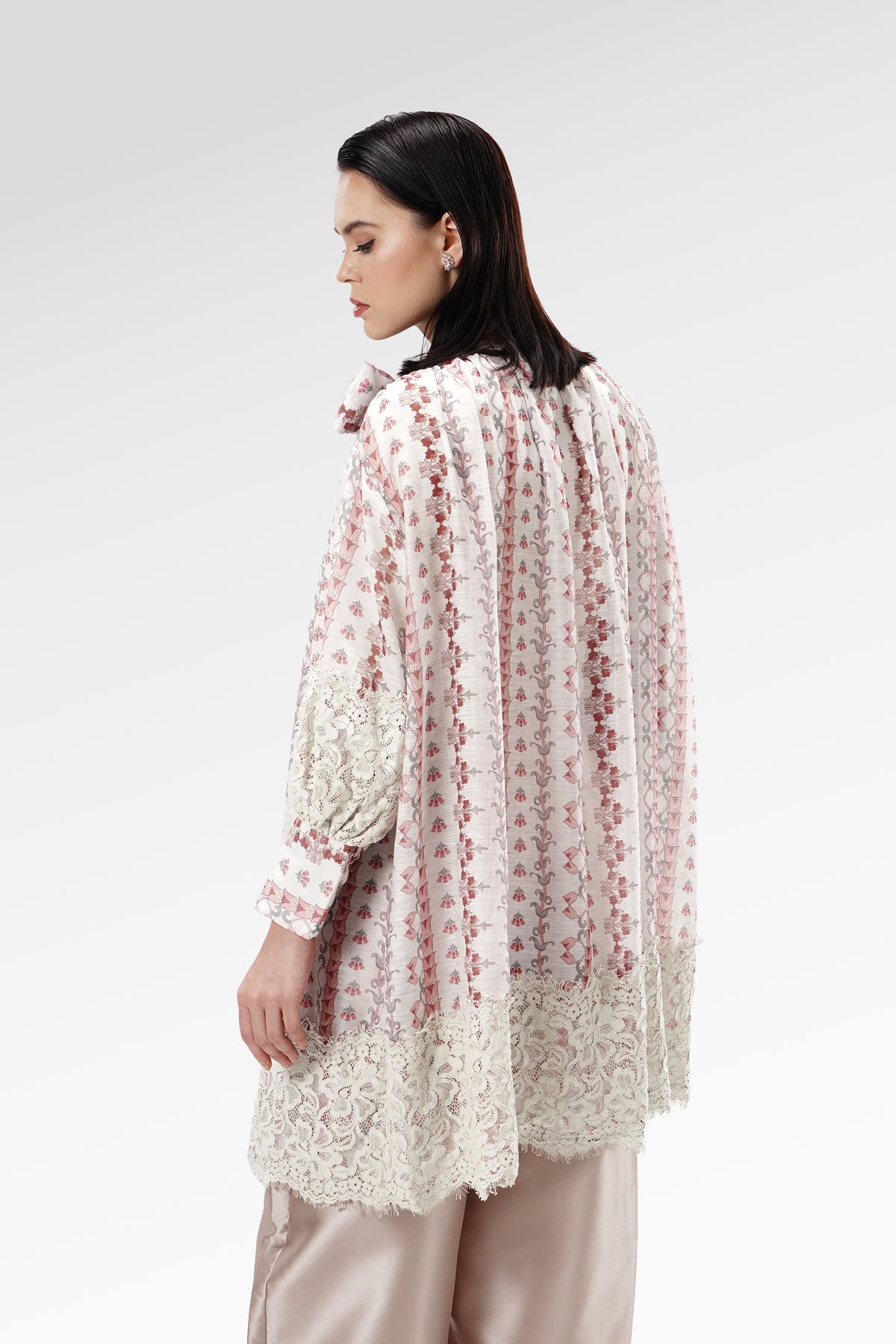 The Regal Bow Embroidery Blouse - Sungold