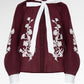 The Regal Embroidery Shirt - Burgundy