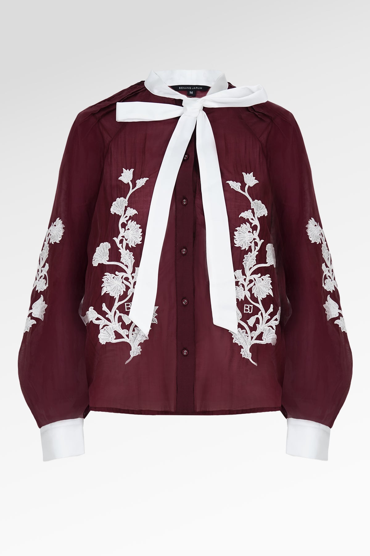 The Regal Embroidery Shirt - Burgundy