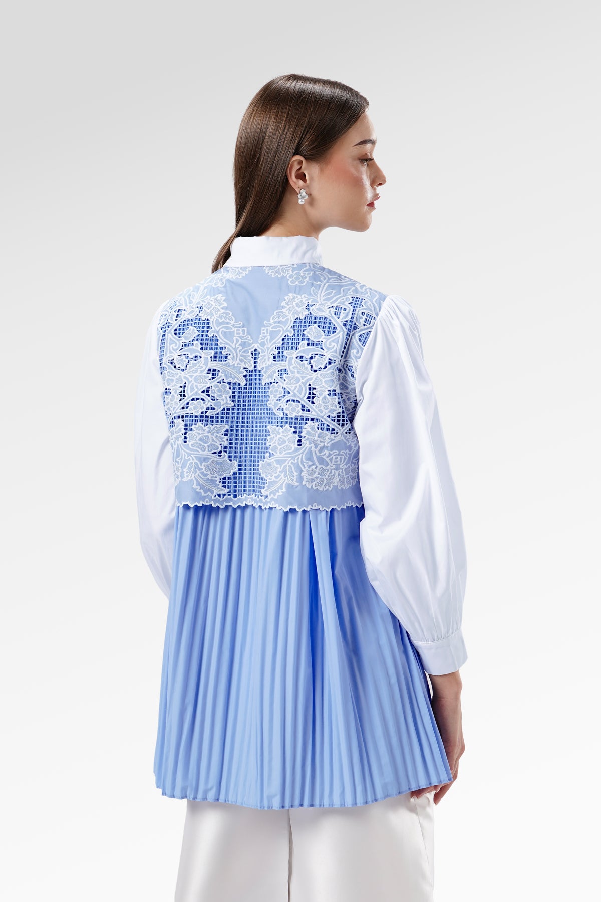 The Regal Embroidery Tunic - Ciel