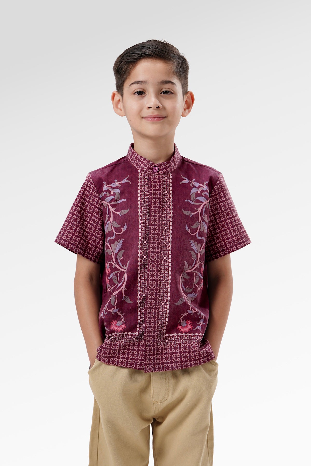 The Regal Kids Men Shirt - Burgundy